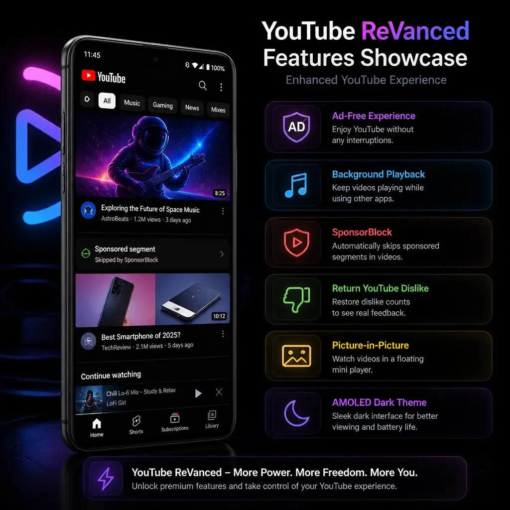 youtube revanced features 2026