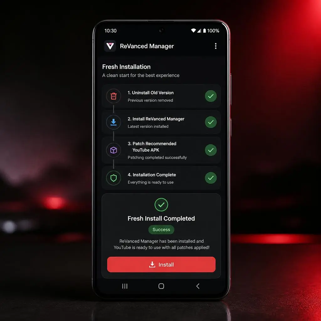 Reinstall YouTube ReVanced completely to fix buffering issues